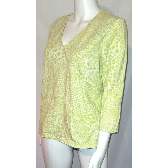 Ruby Rd Green and White Top - Super Soft - Picture 3 of 8